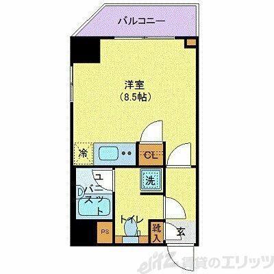 クレイシア錦糸町(ワンルーム/2階)の間取り写真