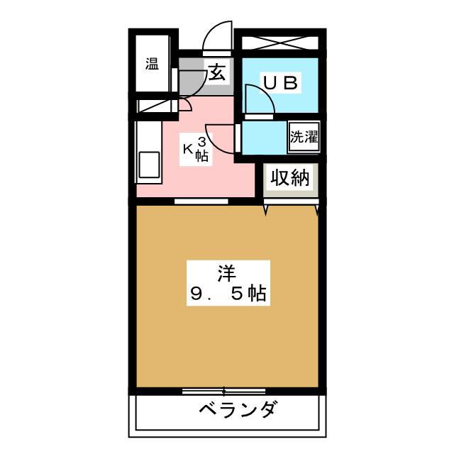 フォレストモール(1K/3階)の間取り写真