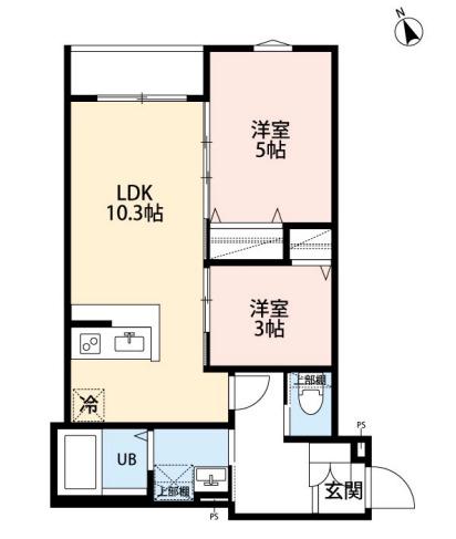 ROBOT HOME 相模原(2LDK/2階)の間取り写真