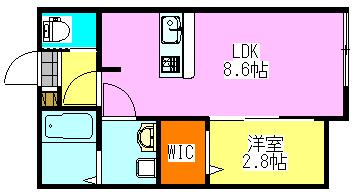 KEIAI RESIDENCE 北習志野III(1LDK/3階)の間取り写真