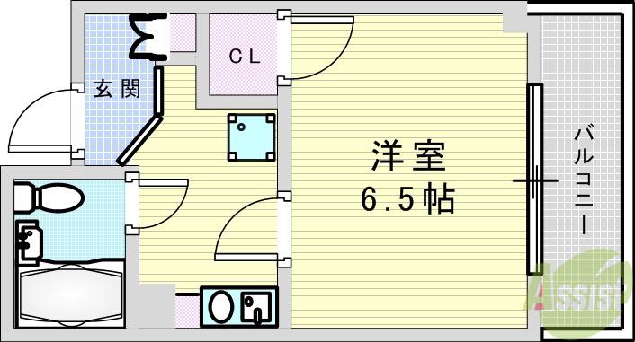 ハイツ菩提樹(1K/3階)の間取り写真