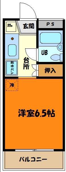 トラストビラ住吉(ワンルーム/4階)の間取り写真