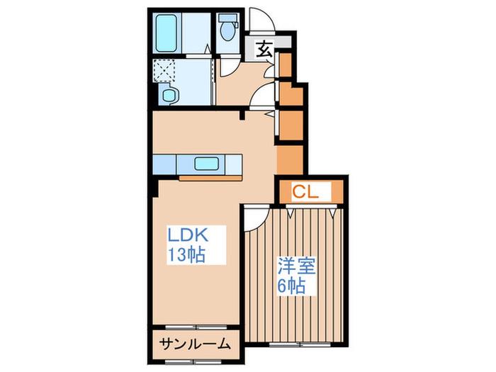グレイス・メゾンII(1LDK/1階)の間取り写真