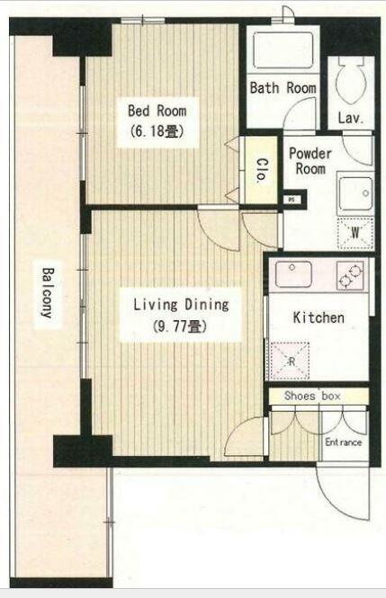 BRICKS COURT(1LDK/4階)の間取り写真