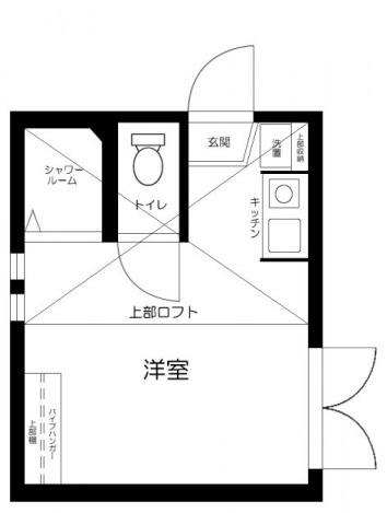 グレースベガ(ワンルーム/2階)の間取り写真