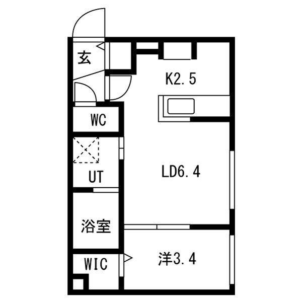 パルテンツァ(1LDK/1階)の間取り写真