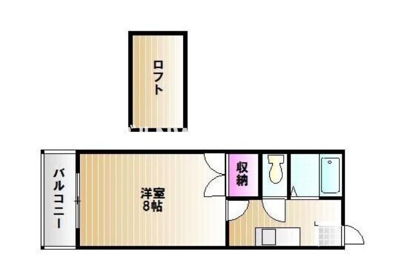 プレアール高島新屋敷(1K/2階)の間取り写真