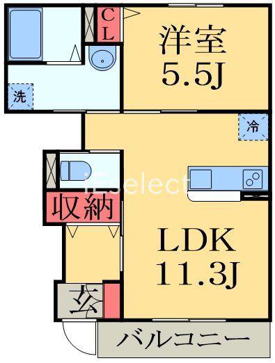 SUNNYWELL HAYANO(1LDK/1階)の間取り写真