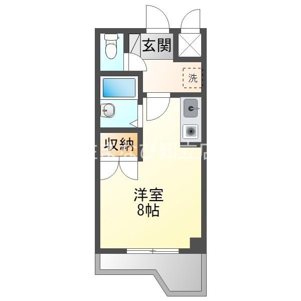 グランデュール56(ワンルーム/2階)の間取り写真