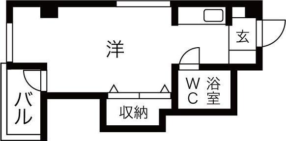 ウエストヒルズ幸紀(ワンルーム/5階)の間取り写真