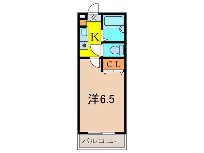 ピアネージュ御影(1K/1階)の間取り写真