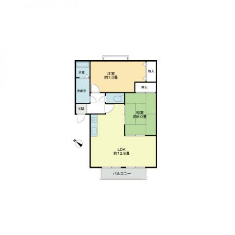 フォブール周船寺(2LDK/2階)の間取り写真