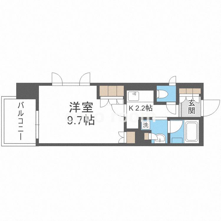 パークアクシス大阪新町(1K/11階)の間取り写真