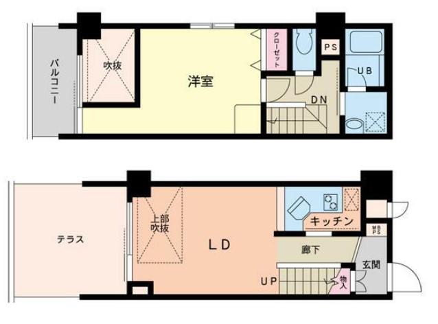 テラ・チェーロ南青山(1LDK/B1階)の間取り写真