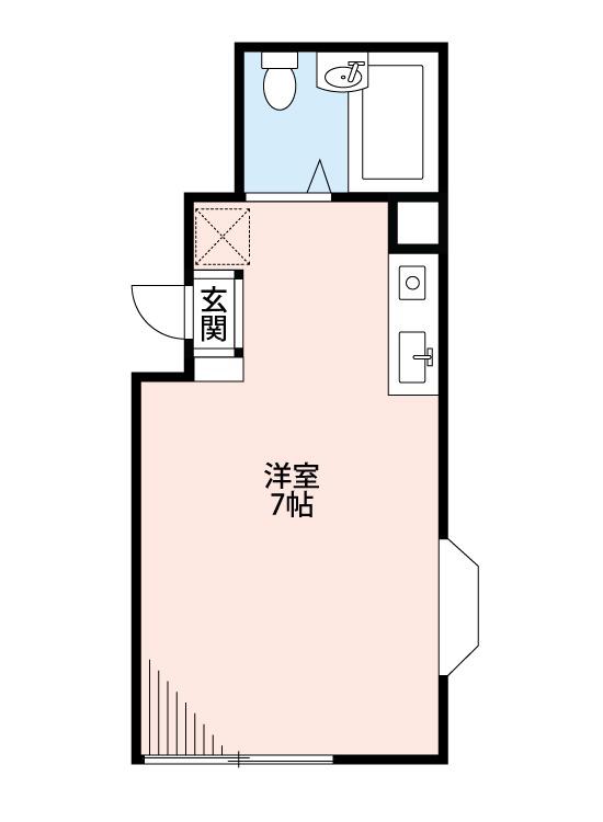 エクセルハイム(ワンルーム/2階)の間取り写真