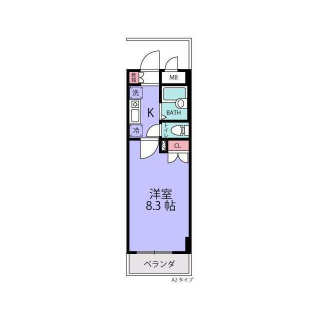 妙典ウッドベル壱番館(1K/3階)の間取り写真