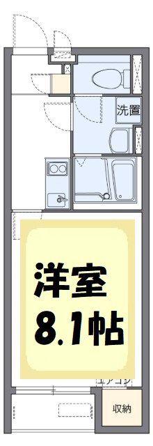 ラ エスペーロ(1K/1階)の間取り写真