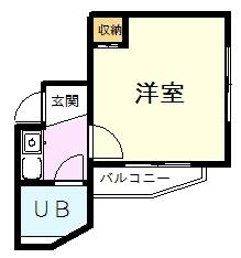 ニチエーイン国分寺(1K/4階)の間取り写真