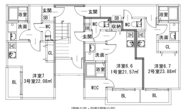 NINE TREE千歳(ワンルーム/1階)の間取り写真