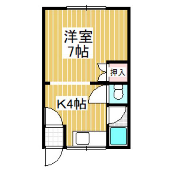 コートエンブレム(1K/2階)の間取り写真