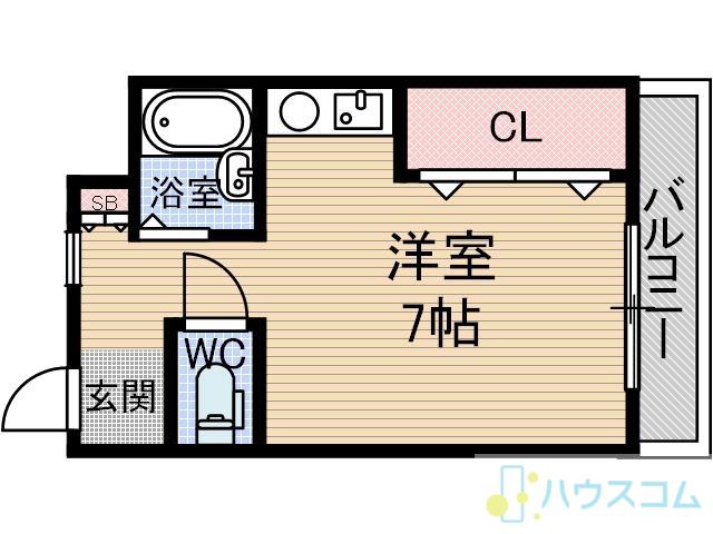 アンフィニィ・橋の内Ⅲ(ワンルーム/2階)の間取り写真