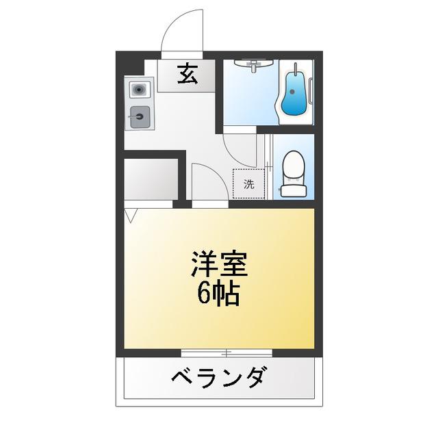 ヴィラ・ア・ラ・モード(1K/1階)の間取り写真