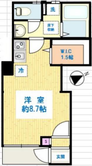 N-FLAT白金(ワンルーム/1階)の間取り写真