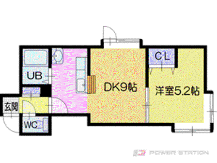 メイプルハイツII(1LDK/3階)の間取り写真