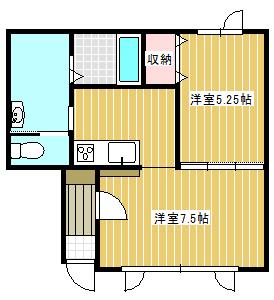 エスペランサ新得VIII(1LDK/1階)の間取り写真