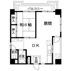 第7スカイビル(1LDK/5階)の間取り写真