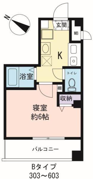 LA MAISON COUP DE COEUR M1(1K/3階)の間取り写真