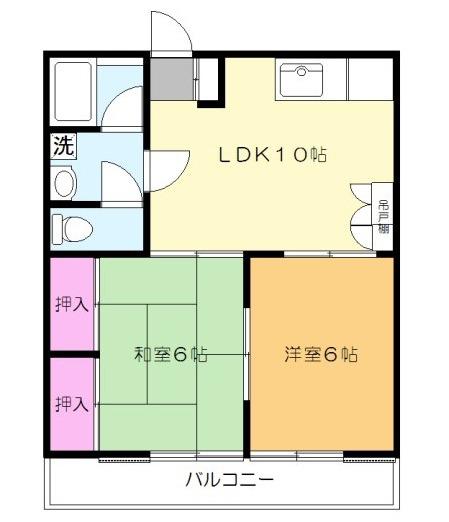 グリーンアネックス(2LDK/1階)の間取り写真