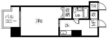 メゾンドノール(1K/5階)の間取り写真