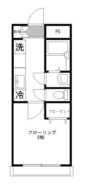 ハイムエミネンス(1K/4階)の間取り写真