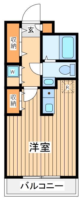 レクエルド(ワンルーム/3階)の間取り写真