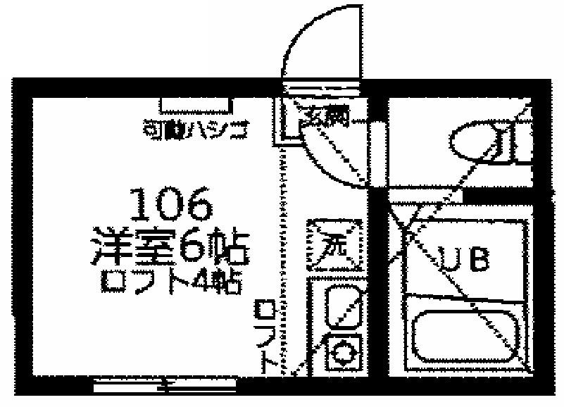 ユナイトさくらスタンダール(ワンルーム/1階)の間取り写真