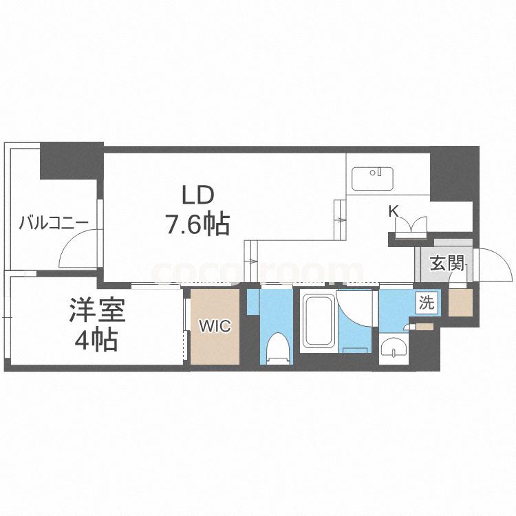 THE HIGH HORIE(1LDK/2階)の間取り写真