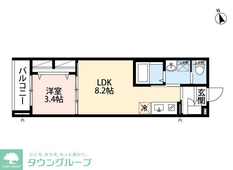 QUALIA KITAKASHIWA(1LDK/3階)の間取り写真