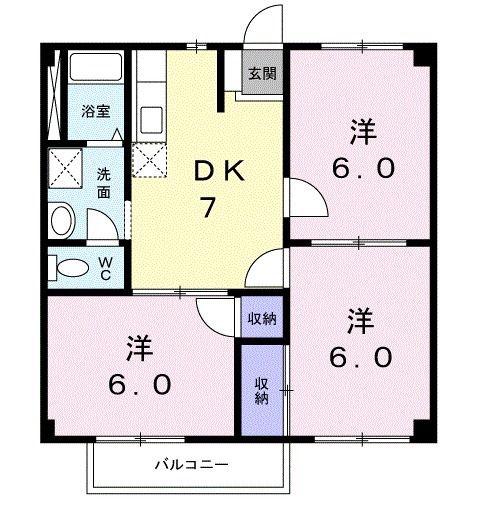 セピアコート(3DK/1階)の間取り写真