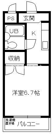 シティヴィラモリシタ(ワンルーム/3階)の間取り写真