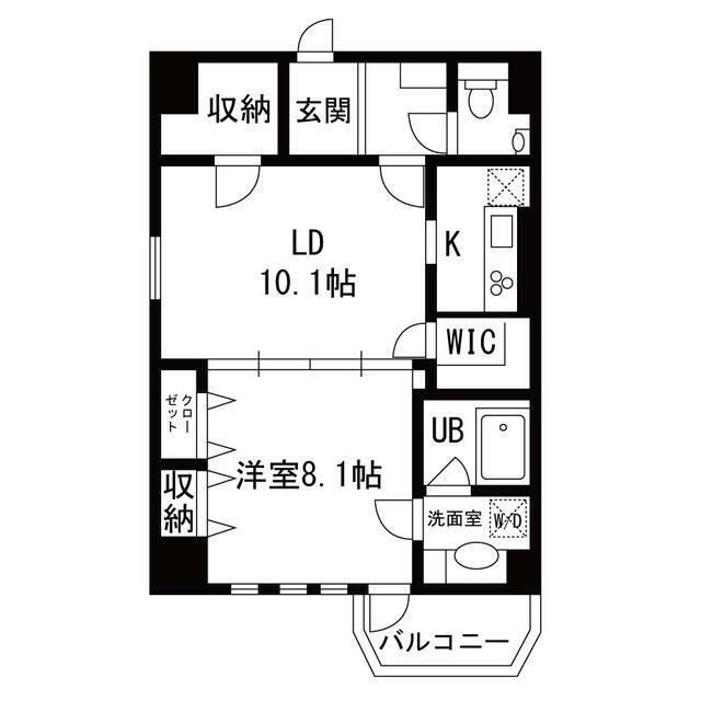 東京メトロ銀座線 表参道駅 徒歩2分 10階建 築21年(1LDK/3階)の間取り写真