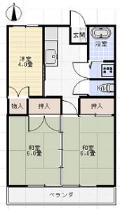 小野マンション(3K/2階)の間取り写真