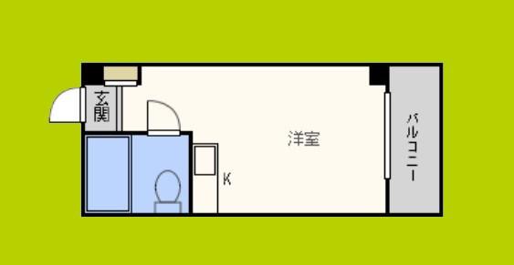 銀玉ハイツ(ワンルーム/3階)の間取り写真