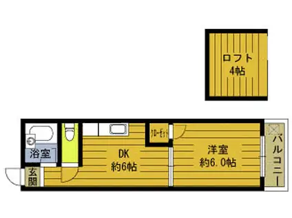 エクセルコート下郡I(1DK/2階)の間取り写真