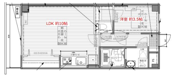 リフィオ三軒茶屋(1LDK/2階)の間取り写真