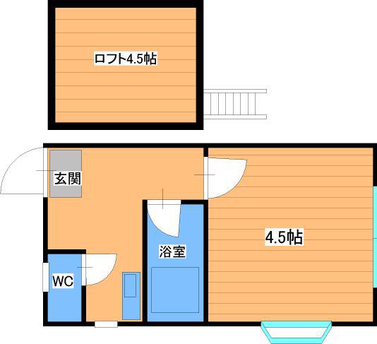 ピュアKONDO(1K/2階)の間取り写真