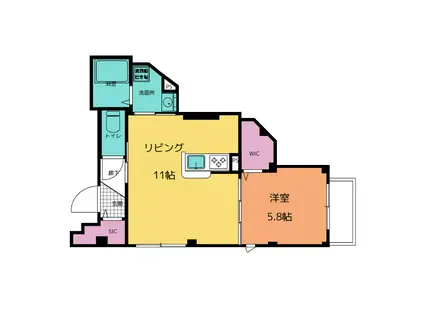 NOBLE VISTA(1LDK/3階)の間取り写真