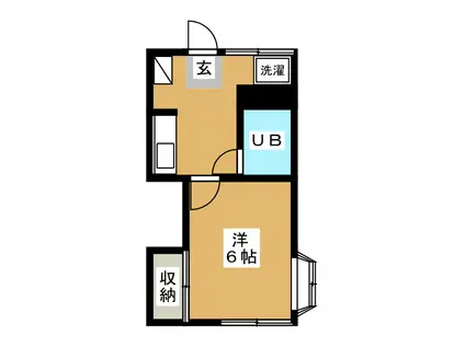 ペアシティ日吉B(1K/1階)の間取り写真