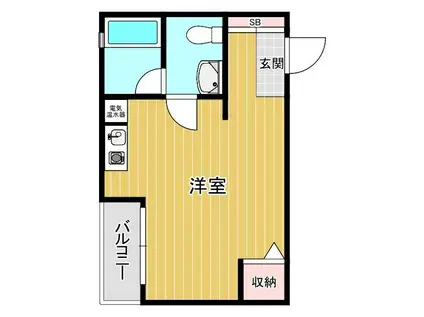 ハイムノルドステン(ワンルーム/2階)の間取り写真