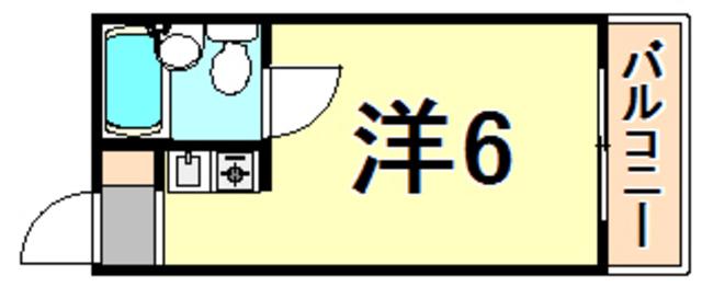 ダイドーメゾン苦楽園(ワンルーム/4階)の間取り写真